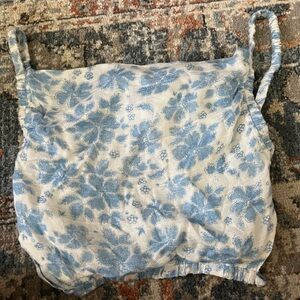 White & Blue Women’s Crop Top